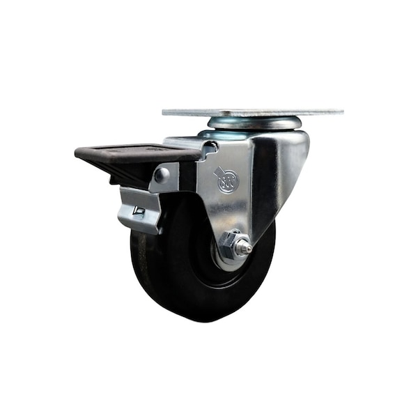 3.5'' Phenolic Wheel Swivel Top Plate Caster  Posi Brake